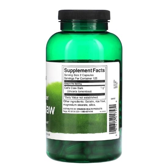 Cat's Claw, 500mg, 250 caps, Swanson - Vitax.ro