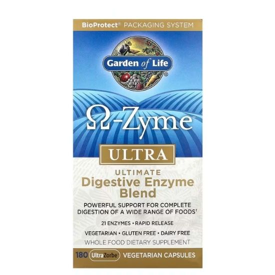 Omega Zyme Ultra, 180 vcaps, Garden of Life - Vitax.ro