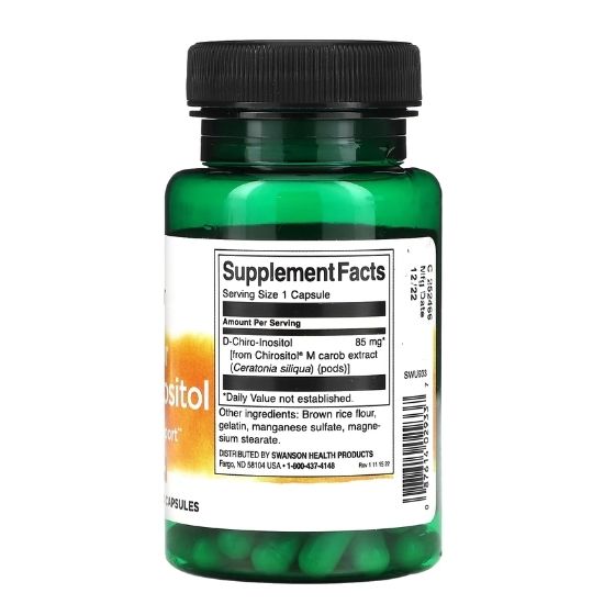 D-Chiro-Inositol, 85mg, 60 caps, Swanson - Vitax.ro
