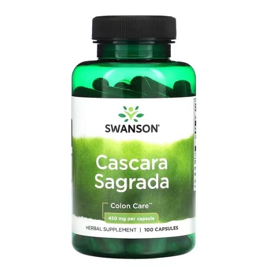 Cascara Sagrada, 450mg, 100 caps, Swanson - Vitax.ro