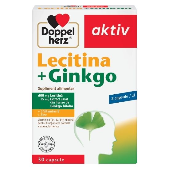 Lecitina + Ginkgo, 30 capsule, Doppelherz - Vitax.ro