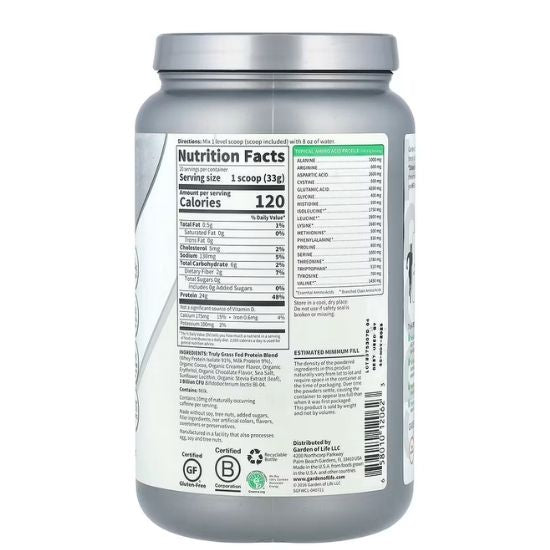 Sport Certified Grass Fed Whey Protein, Chocolate, 660g, Garden of Life - Vitax.ro