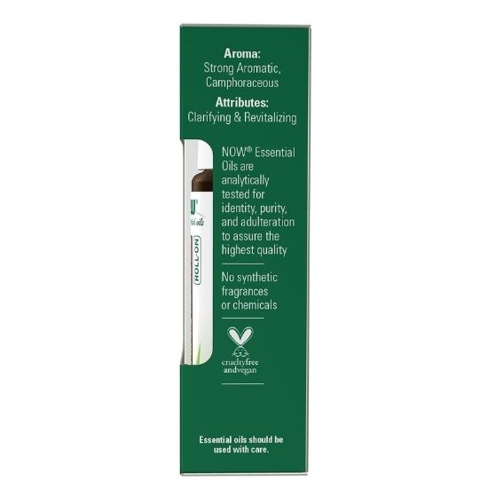 Essential Oil Roll-On, Eucalyptus, 10 ml, NOW Foods - Vitax.ro
