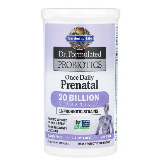 Dr. Formulated Probiotics Once Daily Prenatal, 30 vcaps, Garden of Life - Vitax.ro