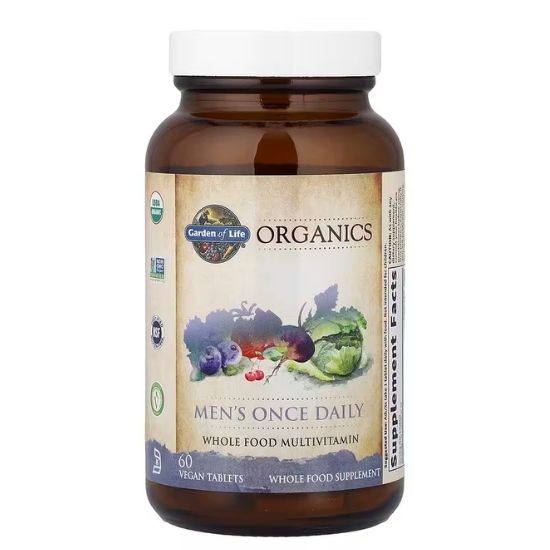 Mykind Organics Men's Once Daily, 60 vegan tabs, Garden of Life - Vitax.ro
