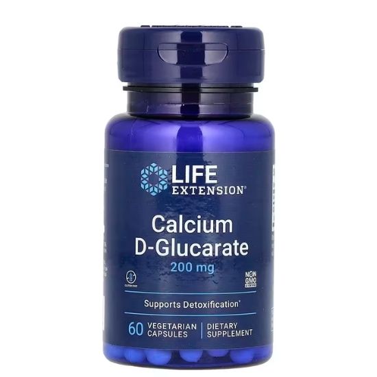 Calcium D-Glucarate, 200mg, 60 vcaps, Life Extension - Vitax.ro