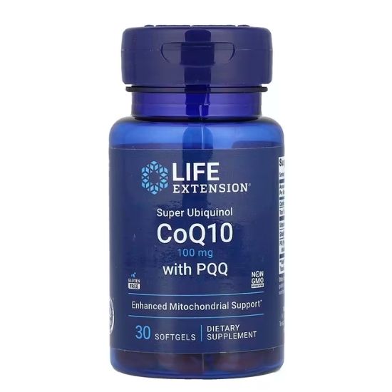 Super Ubiquinol CoQ10 with PQQ, 100 mg, 30 softgels, Life Extension - Vitax.ro