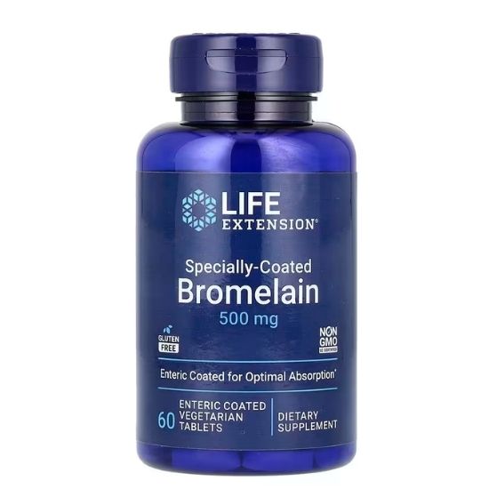 Specially-Coated Bromelain, 500mg, 60 enteric coated vegetarian tabs, Life Extension - Vitax.ro