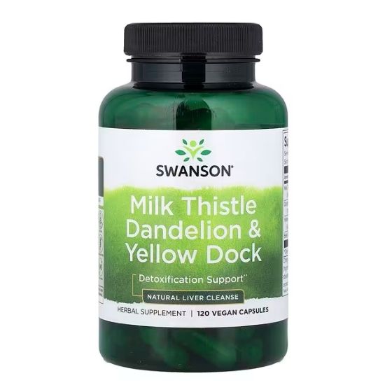 Milk Thistle Dandelion & Yellow Dock, 120 caps, Swanson - Vitax.ro