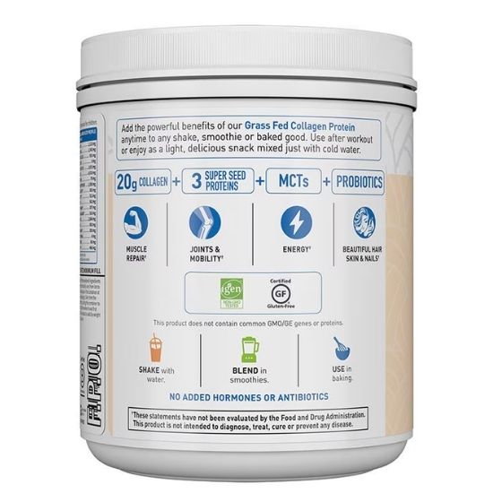 Grass Fed Collagen Protein, Vanilla, 560g, Garden of Life - Vitax.ro