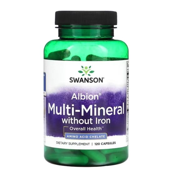 Albion Chelated Multi-Mineral without Iron, 120 caps, Swanson - Vitax.ro
