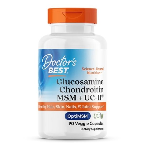 Glucosamine Chondroitin MSM + UC-II, 90 vcaps, Doctor's Best - Vitax.ro