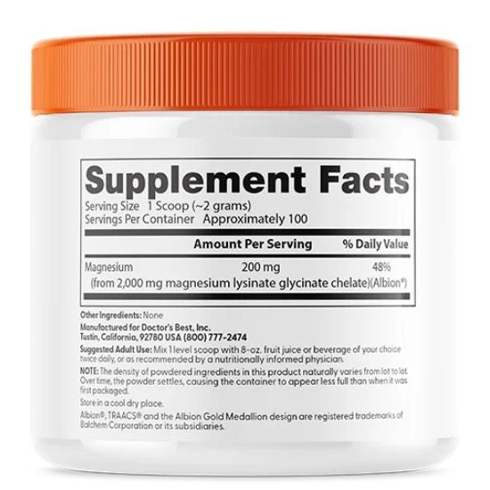 High Absorption Magnesium, Powder, 200g, Doctor's Best - Vitax.ro