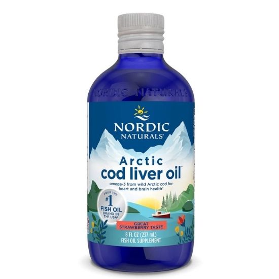 Arctic Cod Liver Oil, 1060mg, Strawberry, 237 ml, Nordic Naturals - Vitax.ro