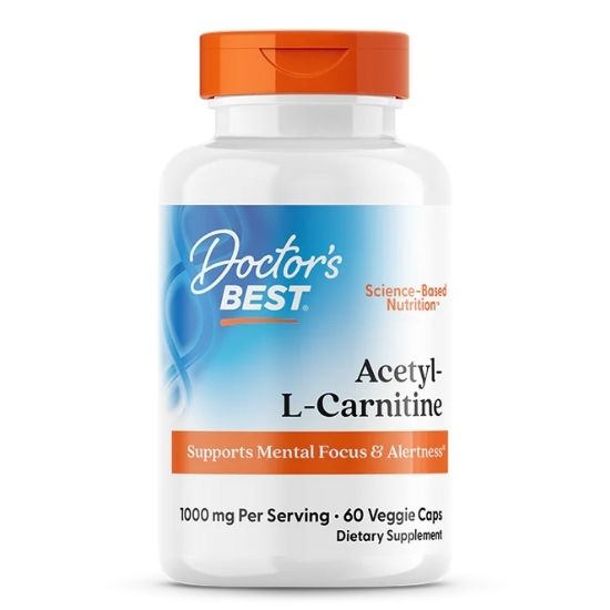Acetyl-L-Carnitine, 500mg, 60 vcaps, Doctor's Best - Vitax.ro