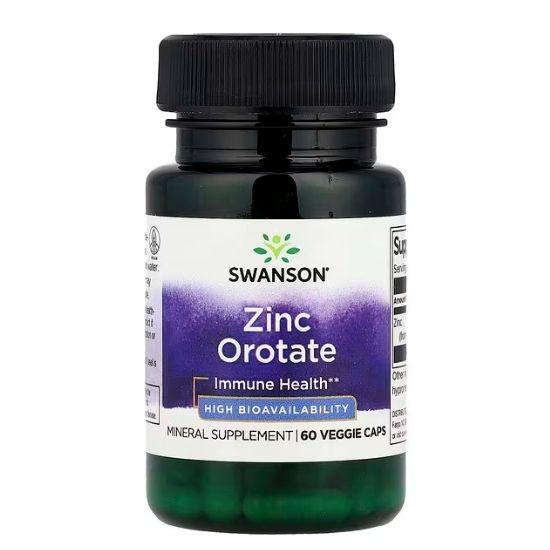 Zinc Orotate, 60 vcaps, Swanson - Vitax.ro