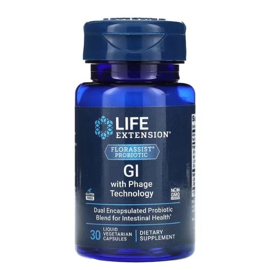Florassist GI with Phage Technology, 30 liquid vcaps, Life Extension - Vitax.ro