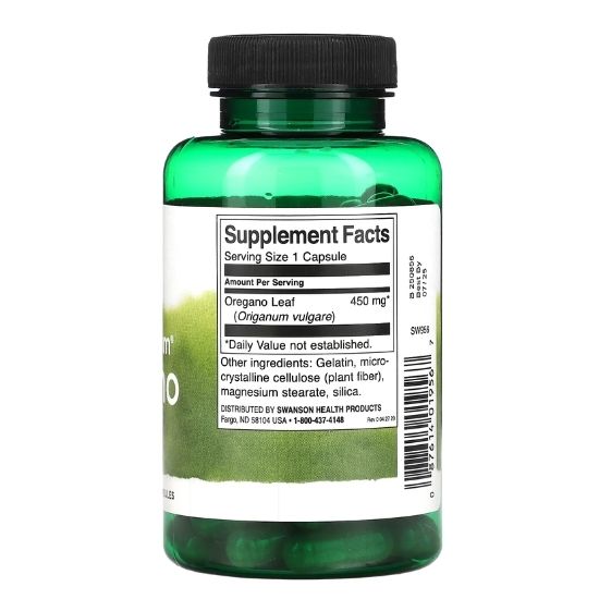 Oregano, 450mg, 90 caps, Swanson - Vitax.ro