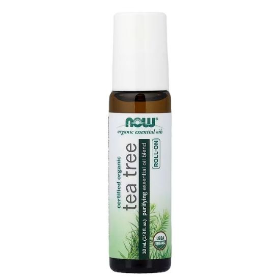 Essential Oil Roll-On, Tea Tree, 10 ml, NOW Foods - Vitax.ro