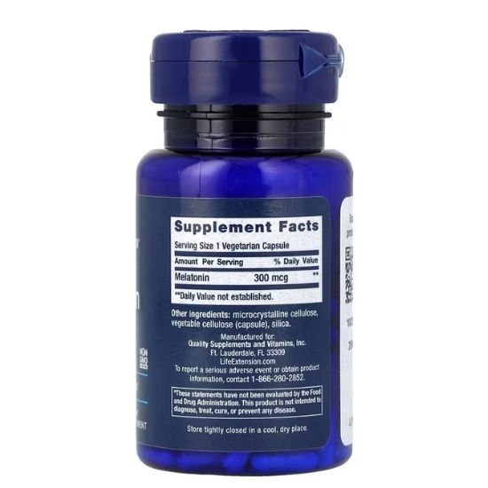 Melatonin, 300mcg, 100 vcaps, Life Extension - Vitax.ro