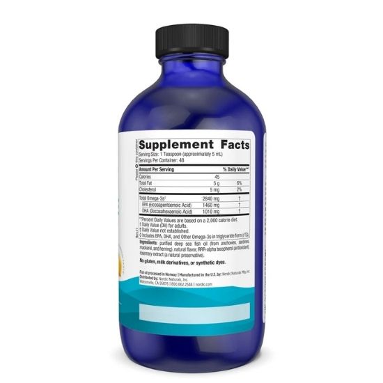 Ultimate Omega, 2840mg Lemon, 237 ml, Nordic Naturals - Vitax.ro