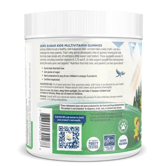 Zero Sugar Kids Multi Gummies, Orange Lemon, 120 gummies, Nordic Naturals - Vitax.ro