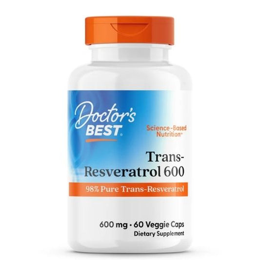 Trans-Resveratrol 600, 60 vcaps, Doctor's Best - Vitax.ro