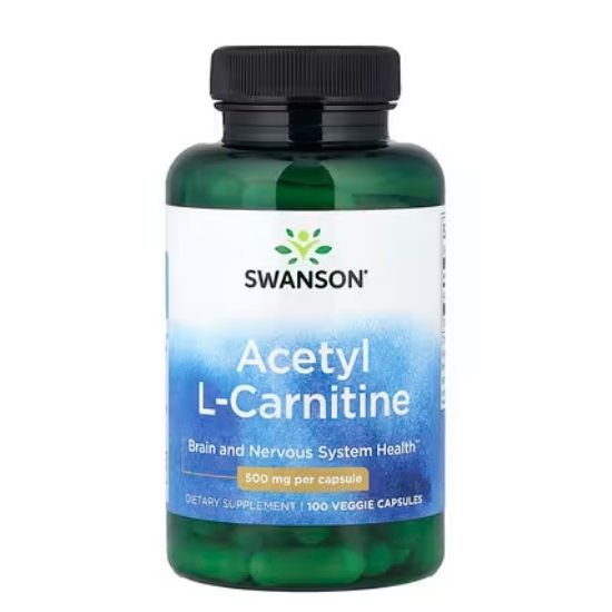 Acetyl-L-Carnitine, 500mg, 100 vcaps, Swanson - Vitax.ro