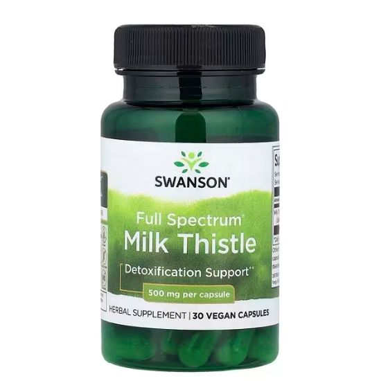 Full Spectrum Milk Thistle, 500mg, 30 caps, Swanson - Vitax.ro