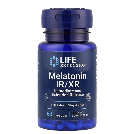 Melatonin IR/XR, 60 caps, Life Extension - Vitax.ro