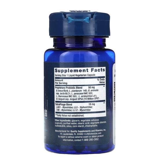 Florassist GI with Phage Technology, 30 liquid vcaps, Life Extension - Vitax.ro