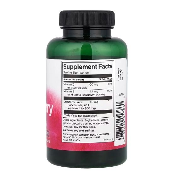 Cranberry, 180 softgels, Swanson - Vitax.ro