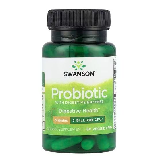 Probiotic with Digestive Enzymes, 60 vcaps, Swanson - Vitax.ro