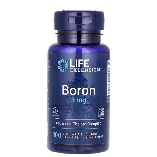 Boron, 3mg, 100 vcaps, Life Extension - Vitax.ro