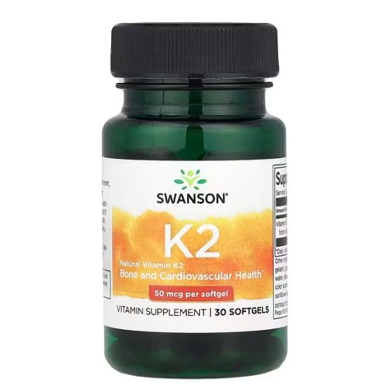Vitamin K-2 - Natural, 50mcg, 30 softgels, Swanson - Vitax.ro
