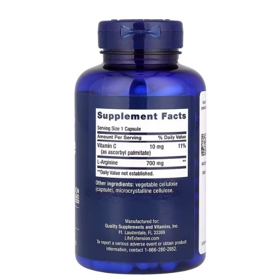 L-Arginine Caps 700mg, 200 caps, Life Extension - Vitax.ro