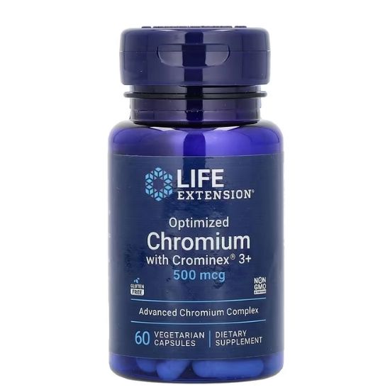Optimized Chromium with Crominex 3+, 500mcg, 60 vcaps, Life Extension - Vitax.ro