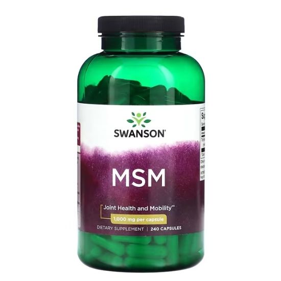 MSM Methylsulfonylmethane, 1000mg, 240 caps, Swanson - Vitax.ro