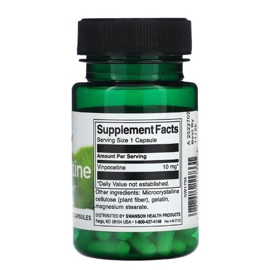 Vinpocetine, 10mg, 90 caps, Swanson - Vitax.ro