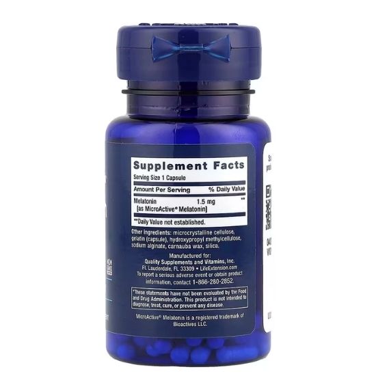 Melatonin IR/XR, 60 caps, Life Extension - Vitax.ro