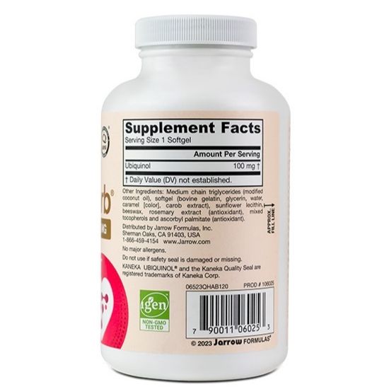 Ubiquinol QH-absorb 100mg, 120 softgels, Jarrow Formulas - Vitax.ro