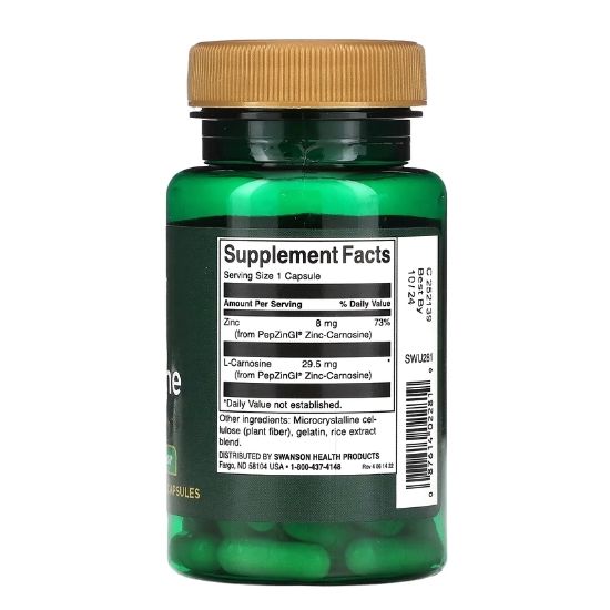 Zinc Carnosine, 60 caps, Swanson - Vitax.ro