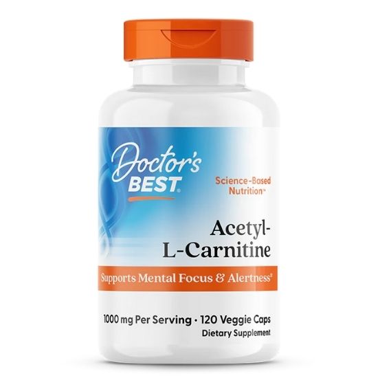 Acetyl-L-Carnitine, 1000 mg Per Serving, 120 vcaps, Doctor's Best - Vitax.ro