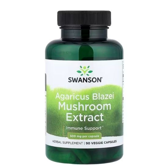 Agaricus Blazei Mushroom Extract, 500mg, 90 vcaps, Swanson - Vitax.ro