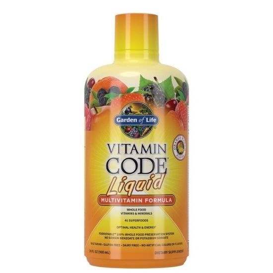 Vitamin Code Liquid Multivitamin, Orange Mango, 900 ml, Garden of Life - Vitax.ro