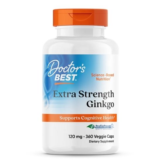 Extra Strength Ginkgo, 120mg, 360 vcaps, Doctor's Best - Vitax.ro