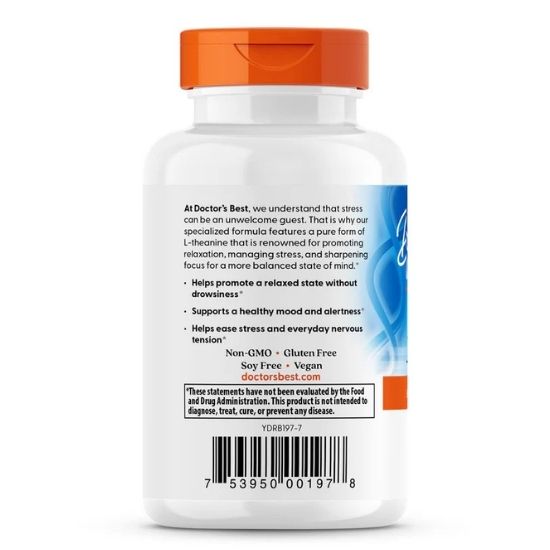 L-Theanine with Suntheanine, 150mg, 90 vcaps, Doctor's Best - Vitax.ro