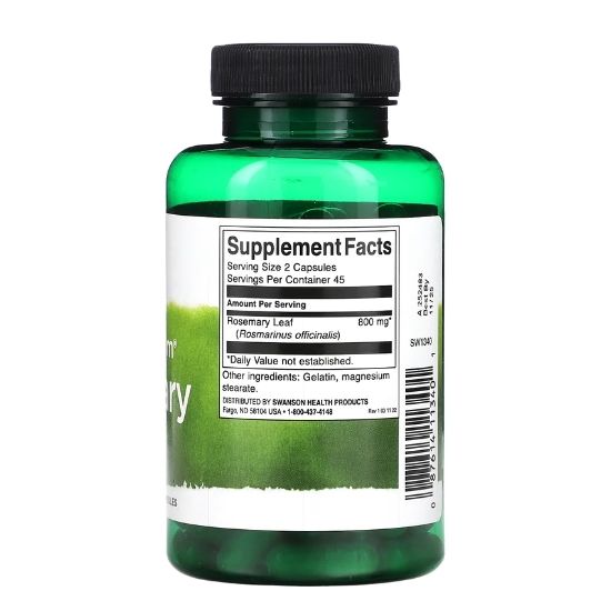 Rosemary, 400mg, 90 caps, Swanson - Vitax.ro