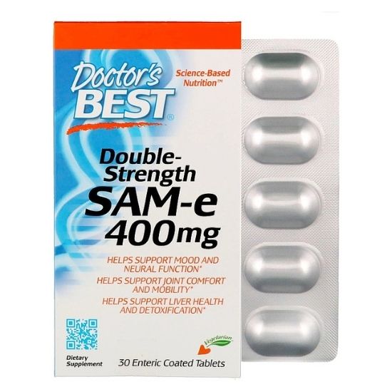 SAM-e, 400mg Double-Strength, 30 tablets, Doctor's Best - Vitax.ro