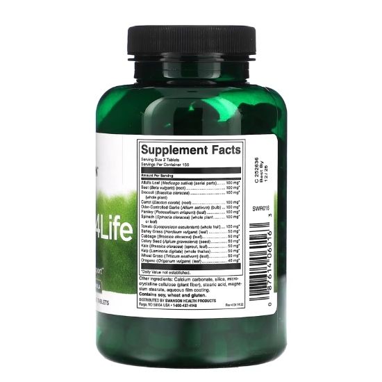 Veggies4Life, 300 tabs, Swanson - Vitax.ro